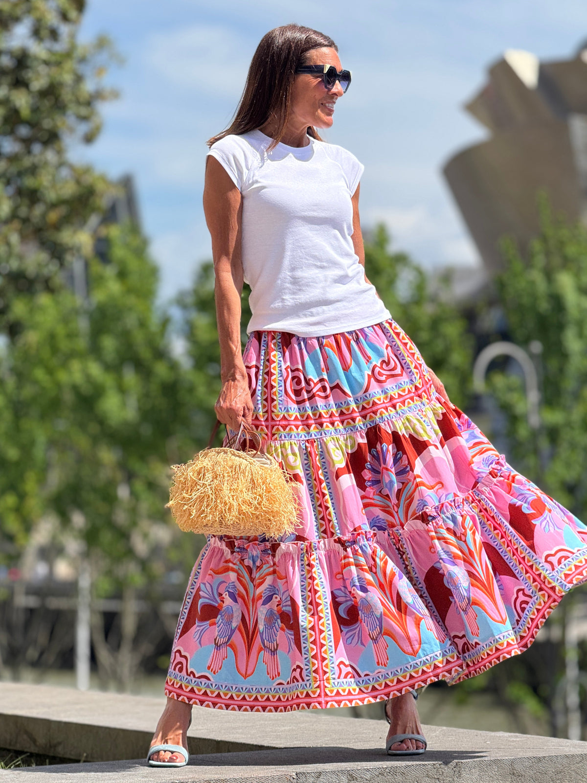Skirt Alessia Print Pink