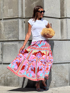 Skirt Alessia Print Pink
