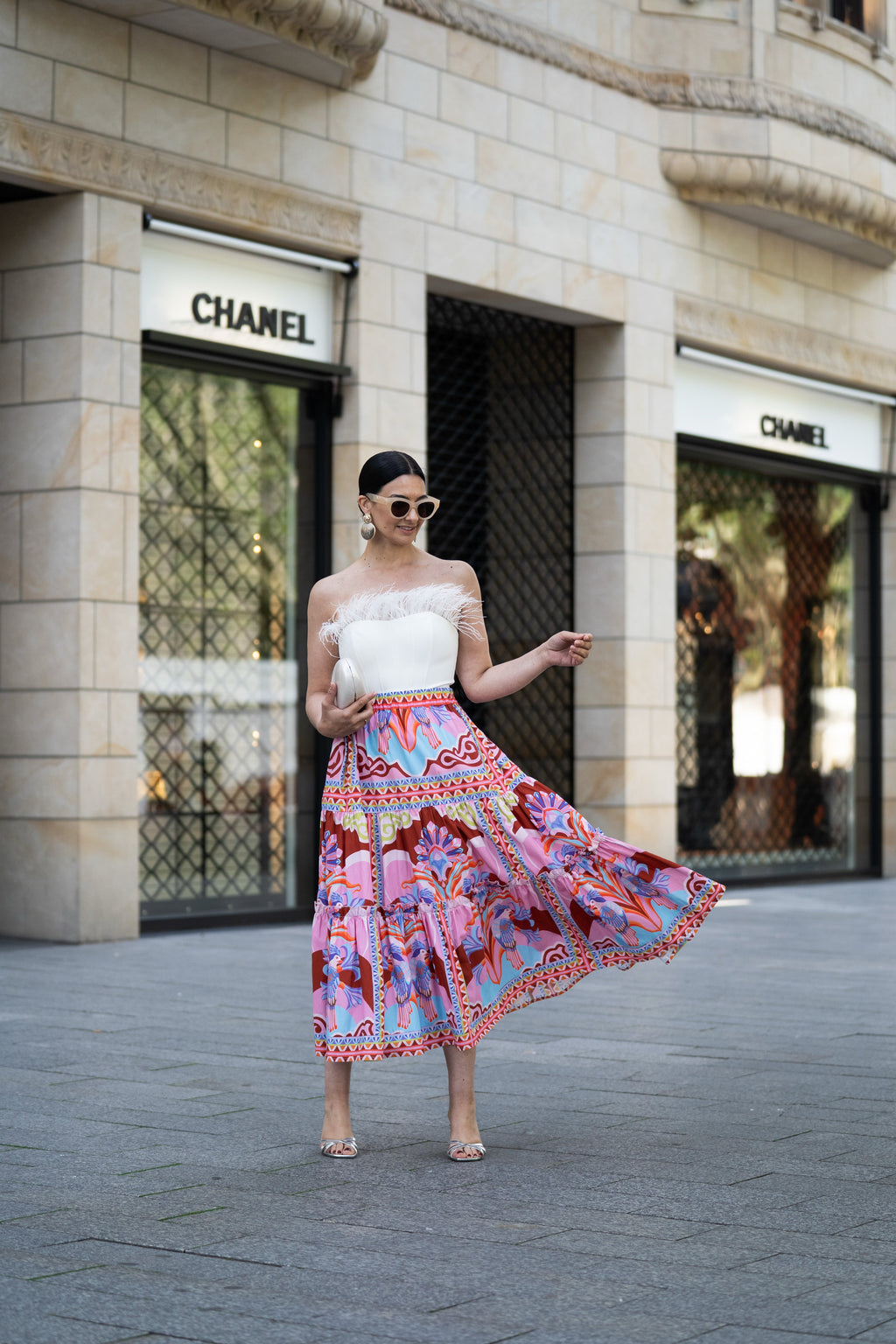 Skirt Alessia Print Pink