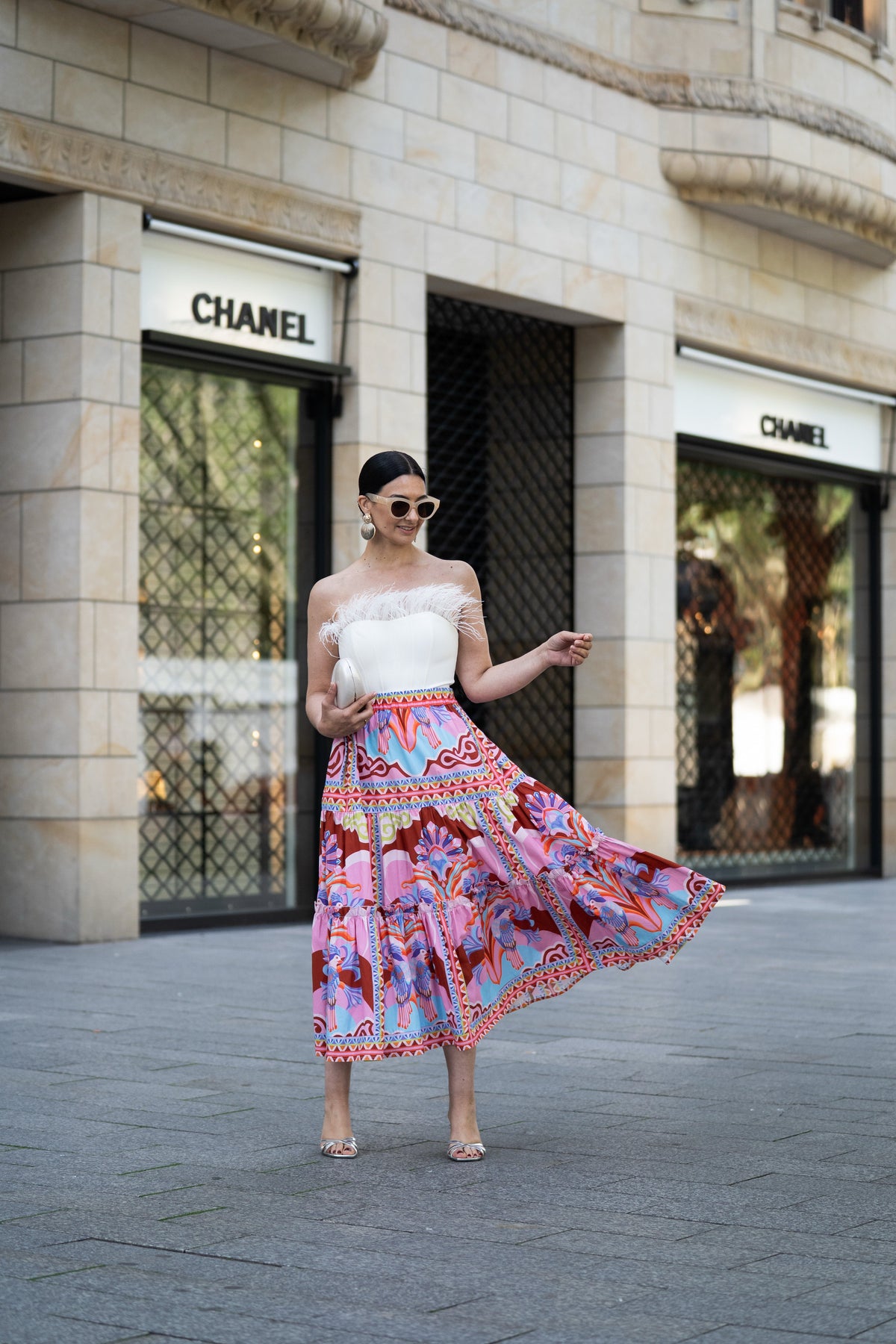 Skirt Alessia Print Pink
