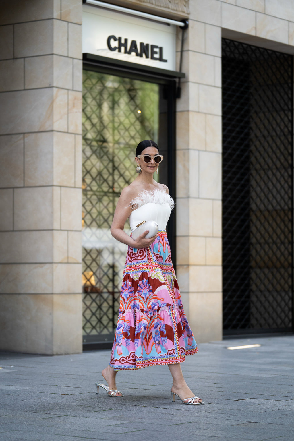 Skirt Alessia Print Pink