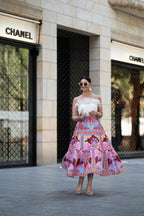 Skirt Alessia Print Pink